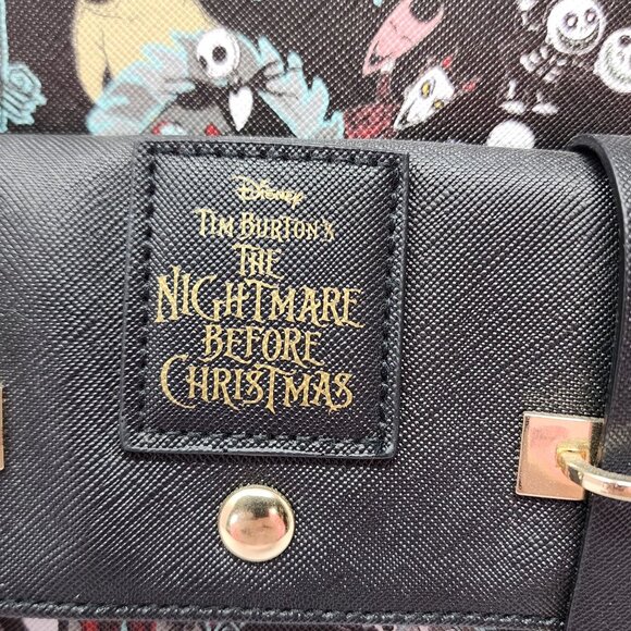 The Nightmare Before Christmas 10" Faux Leather Backpack  All Over Print - Picture 2 of 13